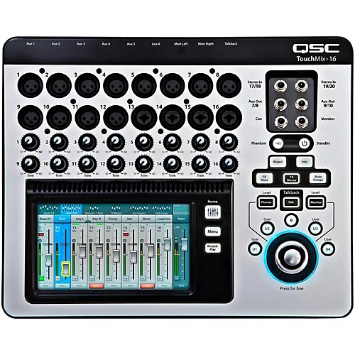 QSC TouchMix-16 Compact Digital Mixer With Case - musicians--Friend