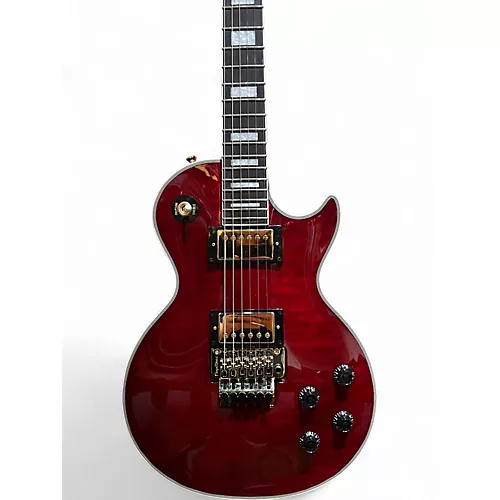Used Epiphone Alex Lifeson Les Paul Custom Axcess Ruby Solid Body Electric Guitar Ruby - musicians--Friend