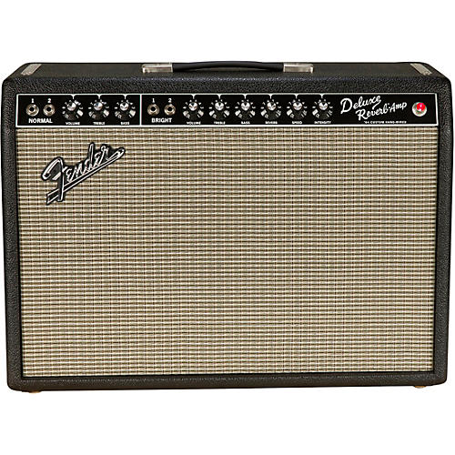 Fender '64 Custom Deluxe Reverb 20W 1x12 Tube Guitar Combo Amp Black - musicians--Friend