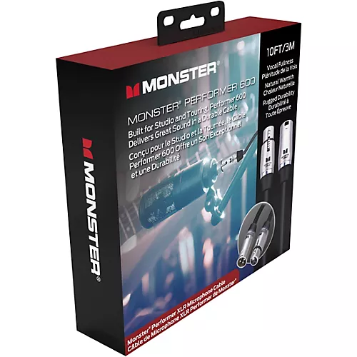 Monster Cable Prolink Performer 600 Microphone Cable 20 ft. Black - musicians--Friend