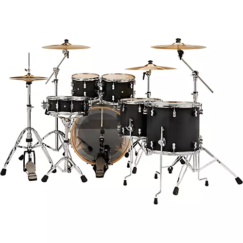 PDP by DW Concept Maple 6-Piece Shell Pack With Chrome Hardware Carbon Fiber - musicians--Friend