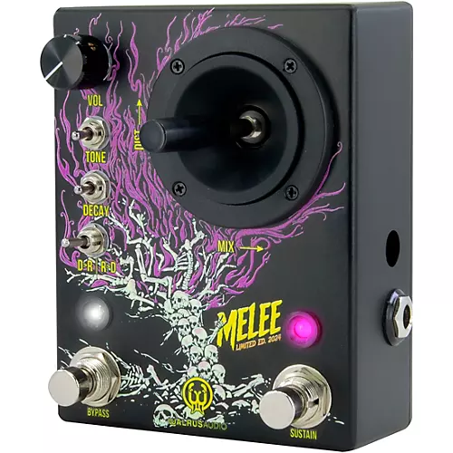 Walrus Audio Melee Wall of Noise Halloween Edition 2024 Reverb and Distortion Effects Pedal Pink - musicians--Friend