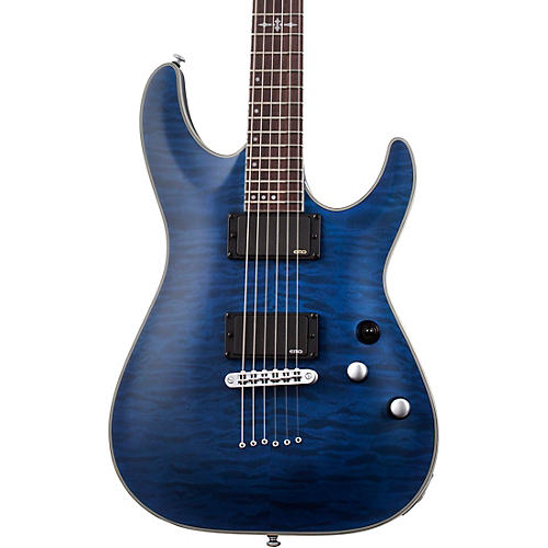 Schecter Guitar Research C-1 Platinum Electric Guitar Satin Purple Burst - musicians--Friend