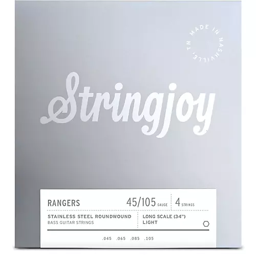 Stringjoy Rangers 4 String Long Scale Stainless Steel Bass Guitar Strings 45 - 105 - musicians--Friend