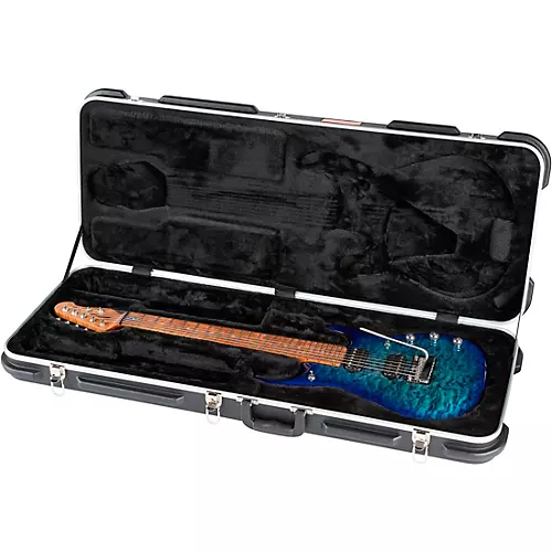 Ernie Ball Music Man JP15 Roasted Quilt Maple Top 7-String Electric Guitar Cerulean Paradise - musicians--Friend