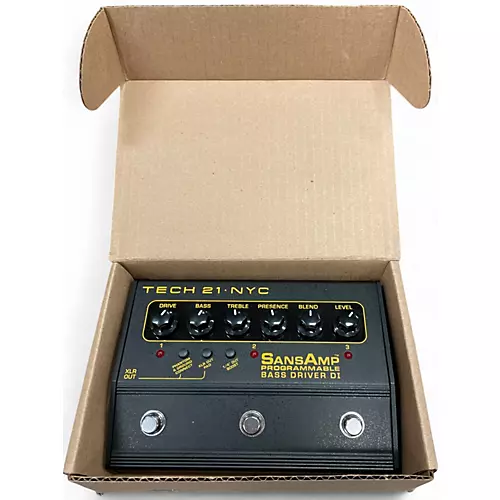 Used Tech 21 Sansamp PBDR Bass Driver DI Bass Effect Pedal - musicians--Friend