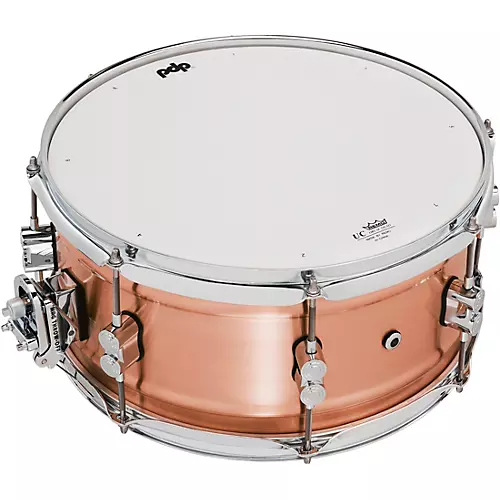 PDP by DW Concept Series 1.2 mm Natural Satin Brushed Copper Snare Drum 14 x 8 in. - musicians--Friend