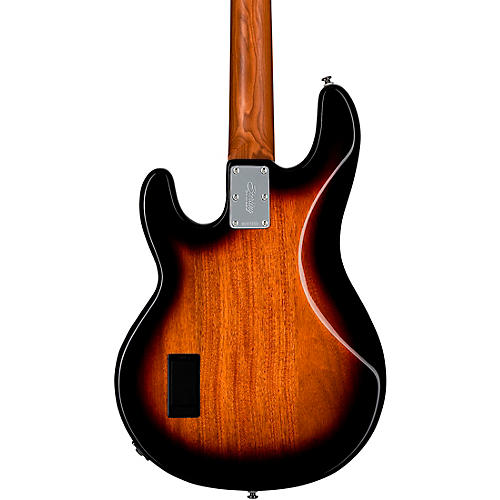 Sterling by Music Man StingRay RAY34 Spalted Maple Top Bass 3-Tone Sunburst - musicians--Friend