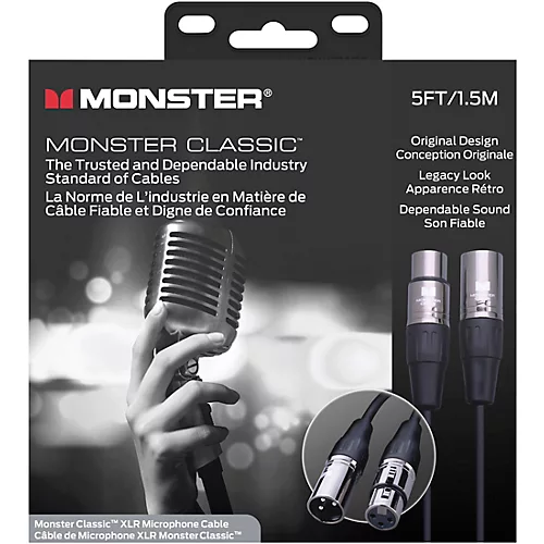 Monster Cable Prolink Classic Microphone Cable 30 ft. Black - musicians--Friend