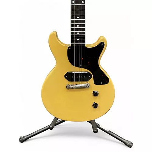 Used 2024 Gibson Custom 1958 Les Paul Jr VOS Double Cutaway TV Yellow Solid Body Electric Guitar TV Yellow - musicians--Friend