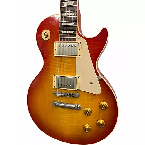Used 2009 Gibson CUSTOM SHOP LES PAUL R8 CHAMBERED CHERRY Solid Body Electric Guitar CHERRY - musicians--Friend