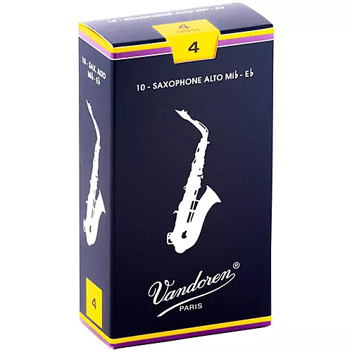 Vandoren SR21 Traditional Alto Saxophone Reeds Strength 2.5 Box of 10 - musicians--Friend