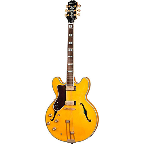 Epiphone Sheraton Left-Handed Semi-Hollow Electric Guitar Natural - musicians--Friend
