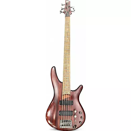 Used Ibanez SR505 5 String Natural Electric Bass Guitar Natural - musicians--Friend