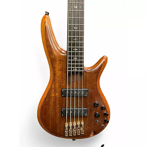 Used Ibanez SR1205E 5 String Antique Natural Electric Bass Guitar Antique Natural - musicians--Friend