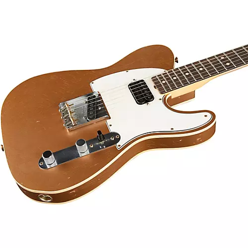 Fender Custom Shop 1963 Telecaster Custom Journeyman Relic Electric Guitar Masterbuilt by Paul Waller Aged Firemist Gold - musicians--Friend