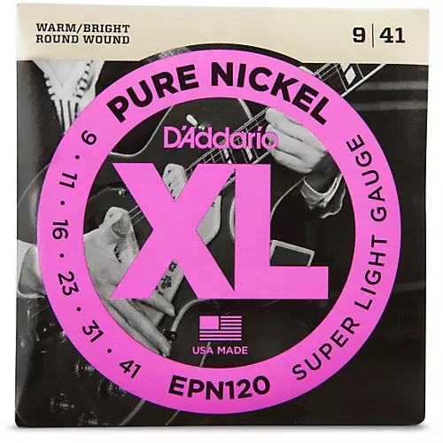 D'Addario EPN120 Pure Nickel Super Light Electric Guitar Strings - musicians--Friend