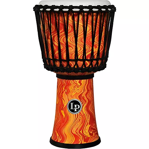 LP World 10 inch Rope Tuned Circle Djembe Black - musicians--Friend