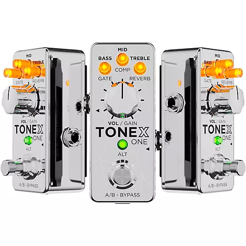 IK Multimedia TONEX ONE Limited-Edition Joe Satriani Collection Modeling Amp & Distortion Effects Pedal Silver - musicians--Friend