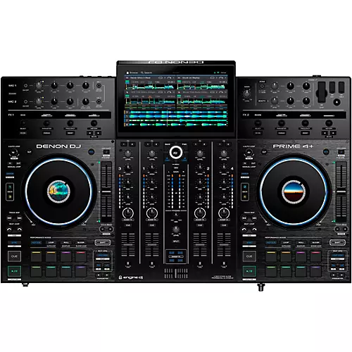 Denon DJ PRIME 4+ and Decksaver Cover Bundle - musicians--Friend