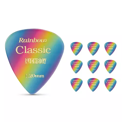 Pick Boy Rainbow Cellulose Vintage Guitar Picks 1.20 mm 10 Pack - musicians--Friend