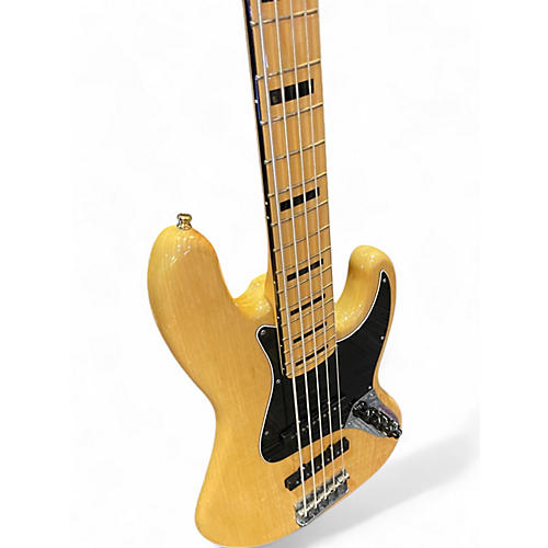 Used Fender American Deluxe Precision Bass V Natural Electric Bass Guitar Natural - musicians--Friend