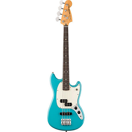 Fender Player II Mustang Bass PJ Rosewood Fingerboard Aquatone Blue - musicians--Friend