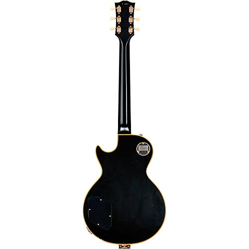 Gibson Custom Murphy Lab 1957 Les Paul Custom Reissue 3-Pickup Bigsby Light Aged Electric Guitar Ebony - musicians--Friend