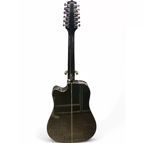 Used Takamine GD30CE-12 Black 12 String Acoustic Electric Guitar Black - musicians--Friend