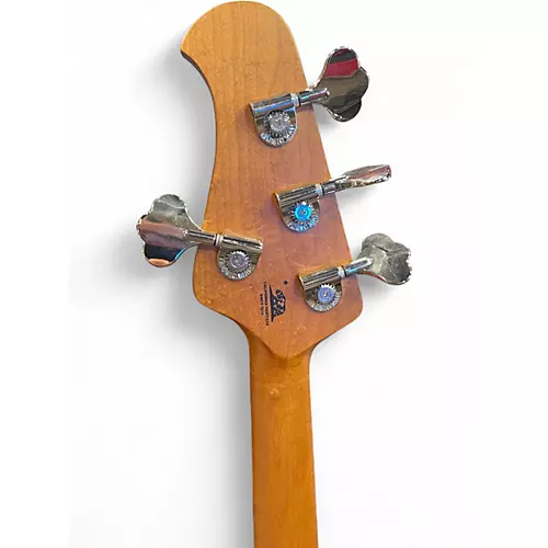 Used 2024 Ernie Ball Music Man STRINGRAY SHORT SCALE BLUE Electric Bass Guitar BLUE - musicians--Friend