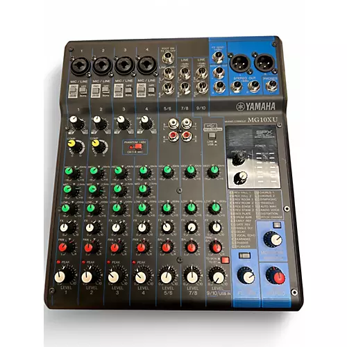 Used Yamaha MG10XU 10 Channel Mixer with Effects Unpowered Mixer - musicians--Friend