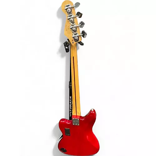 Used Squier Vintage Modified Jaguar Bass Cherry Electric Bass Guitar Cherry - musicians--Friend