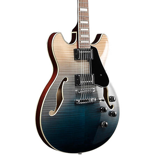 Ibanez Artcore AS73FM Semi-Hollow Electric Guitar Transparent Indigo Fade - musicians--Friend