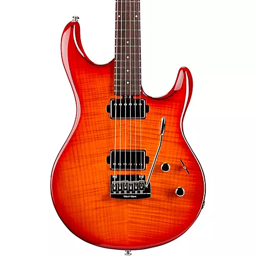 Ernie Ball Music Man Luke 3 HH Flame Maple Top Rosewood Fingerboard Electric Guitar Cherry Burst - musicians--Friend