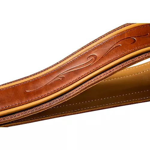 Taylor Spring Vine Leather Guitar Strap Brown 2.5 in. - musicians--Friend