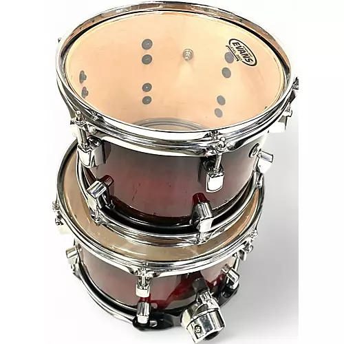 Used Pearl 5 Piece Decade Maple Red Burst Drum Kit Red Burst - musicians--Friend