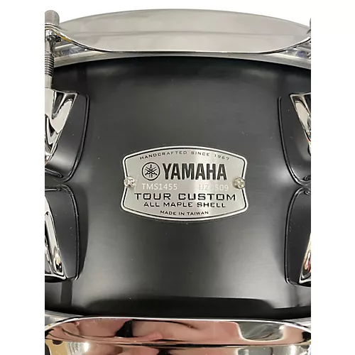 Used Yamaha 14in Tour Custom snare Satin Black Drum Satin Black 33 - musicians--Friend
