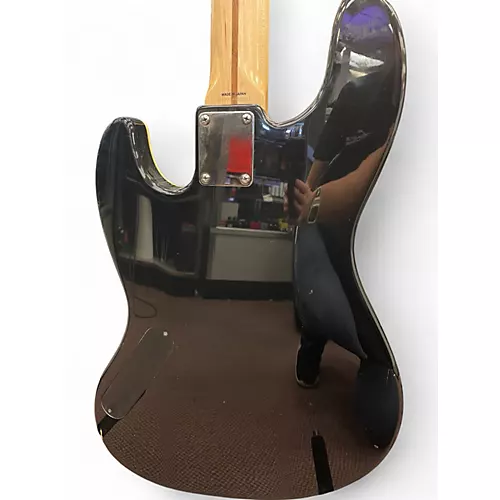 Used Fender Aerodyne Jazz Bass Black Electric Bass Guitar Black - musicians--Friend
