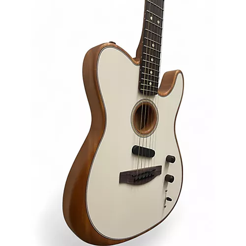 Used Fender Acoustasonic Player Telecaster ATOMIC WHITE Acoustic Electric Guitar ATOMIC WHITE - musicians--Friend
