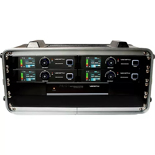 VocoPro BENCHMARK-QUAD-HH 4-channel True Diversity Handheld Mic System, 902-927.20mHz - musicians--Friend