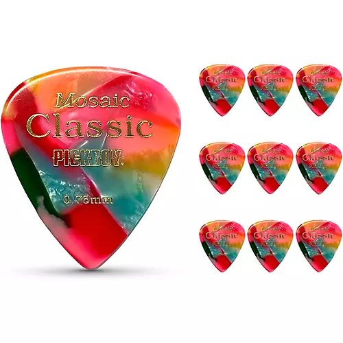 Pick Boy Classic Pickboy Mosaic Medium Raindrop Guitar Picks 1.00 mm 10 Pack - musicians--Friend