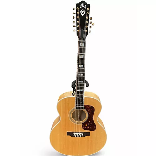 Used Guild F-512 Natural 12 String Acoustic Guitar Natural - musicians--Friend