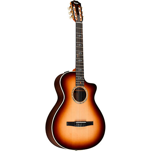 Taylor Special Edition 412ce-NR Rosewood Nylon Grand Concert Acoustic-Electric Guitar Shaded Edge Burst - musicians--Friend