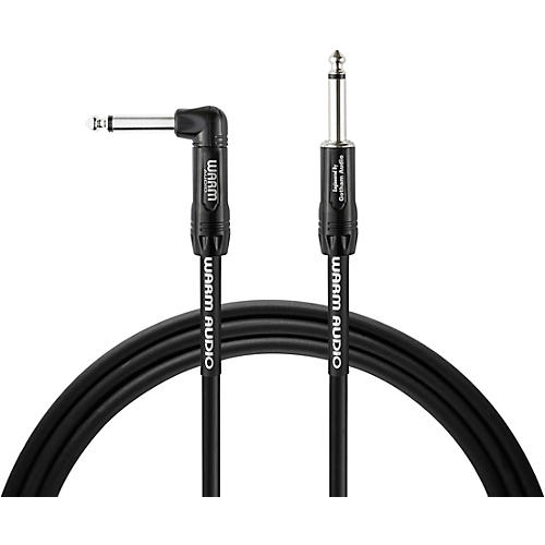Warm Audio Pro Series TS-1RT-10' 1 End Right-Angle Instrument Cable 2-Pack 10 ft. Black - musicians--Friend