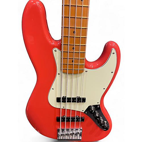 Used Fender Player Plus Jazz Bass V Fiesta Red Electric Bass Guitar Fiesta Red - musicians--Friend