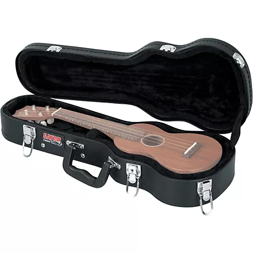 Gator Soprano Ukulele Wood Case Black - musicians--Friend