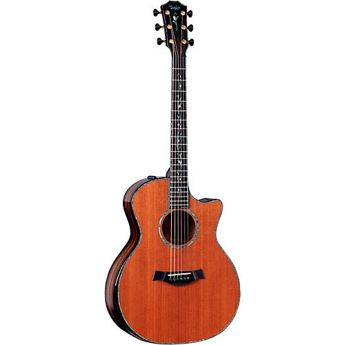 Taylor Custom Sinker Redwood-Black Limba Grand Auditorium Acoustic-Electric Guitar Natural - musicians--Friend