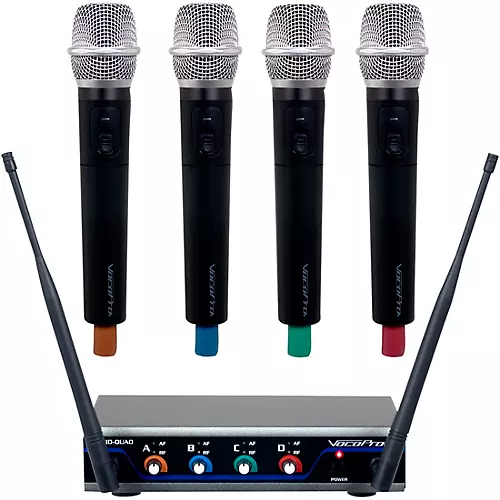 VocoPro USB-ACAPELLA-4 4-Channel Wireless Microphone/USB Interface Package, 902-927.2mHz Set A - musicians--Friend