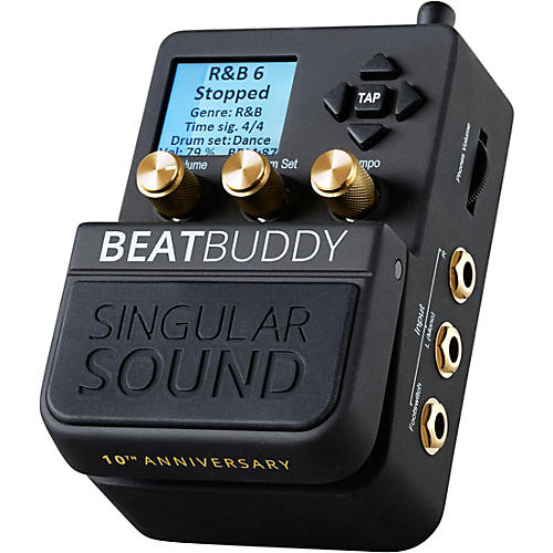 Singular Sound BeatBuddy 10th Anniversary Limited Edition Footpedal Drum Machine Black - musicians--Friend