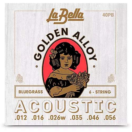 LaBella Golden Alloy 6-String Acoustic Guitar Strings Regular (13 - 54) - musicians--Friend